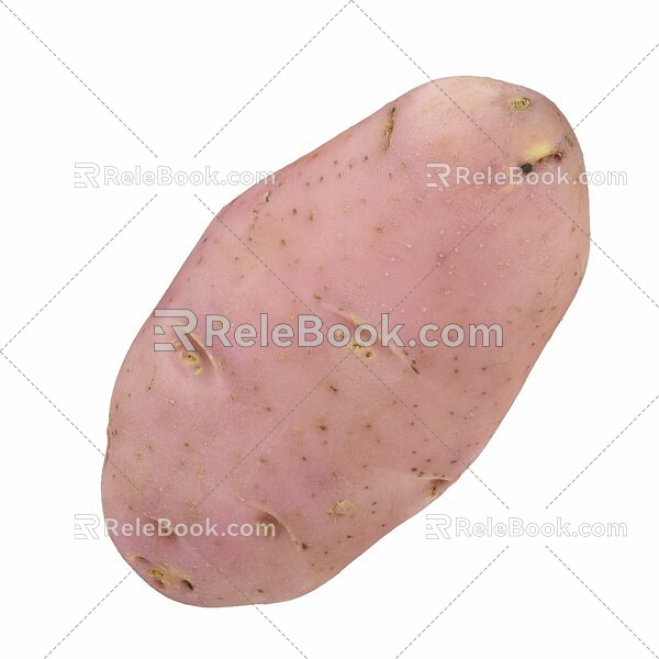 Purple Potato Vegetables 3d model