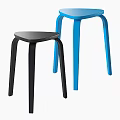 Modern Minimalist Bent Wood Triangle Seat Stool In Two Different Colors For Casual Home Use