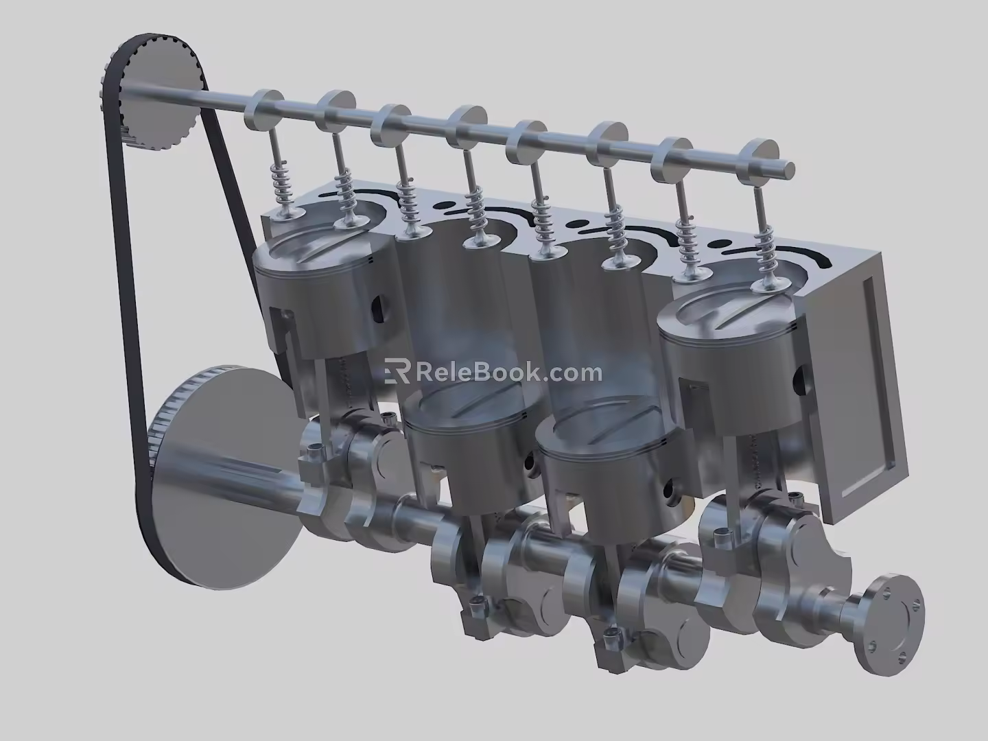 piston engine 3d model