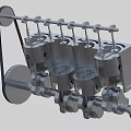 piston engine 3d model