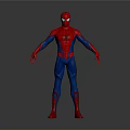 Spider Man 3D Model in Classic Red and Blue Costume Standing Pose