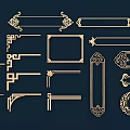 Traditional Chinese Carved Patterns With Various Decorative Frame Designs And Ornamental Elements