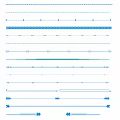 Futuristic Blue Illuminated Decorative Lights With Geometric Lines On Black Background