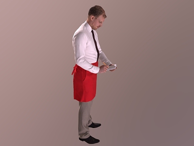 Western Restaurant Waiter model