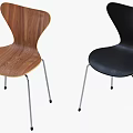 Modern Leisure Chairs With White Seat Backrest Black Brown Accents And Silver Metal Legs