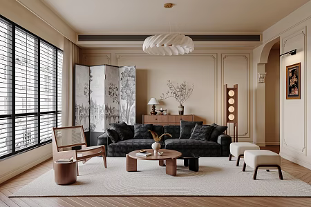Quiet Middle Living Room 3d model
