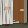 Japanese Floor Lamp Metal Floor Lamp Vertical Table Lamp Decorative Lamp All Copper Floor Lamp 3d model
