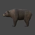 Realistic Brown Bear Game Character 3D Model With Detailed Fur Texture 3d model