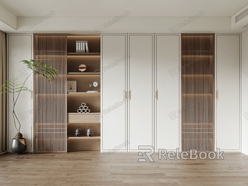 Bookcase Storage Cabinet Decorative Cabinet model