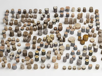 Diverse Stools Collection With Various Shapes Colors And Materials For Home Decor 3d model