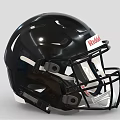 Riddell Black Football Helmet With Facemask Protective Padding And Durable Design