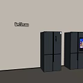 Poliform Double Door Refrigerators Pair With Smart Display In Dark Finish