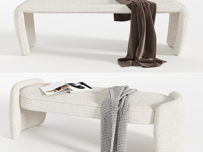 Modern Bed End Stool Bench model