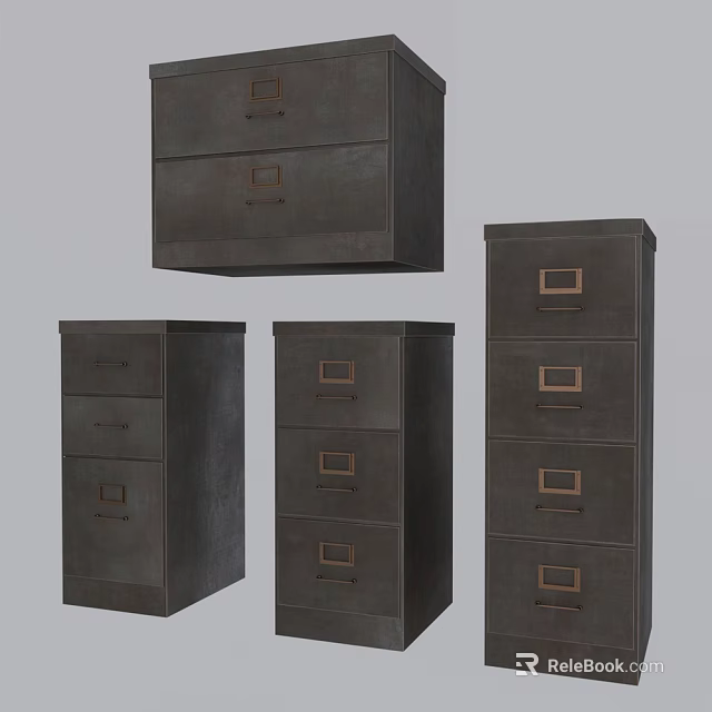 Vintage Wooden Chest of Drawers with Multiple Storage Compartments and Classic Design 3d model 