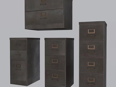 Vintage Wooden Chest of Drawers with Multiple Storage Compartments and Classic Design 3d model