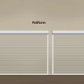 Poliform White Slatted Cabinet Doors With Clean Design In Modern Interior 3d model