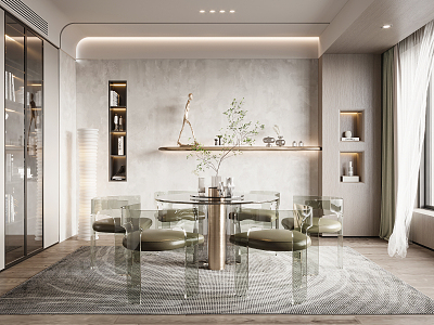 Light Luxury Restaurant 3d model