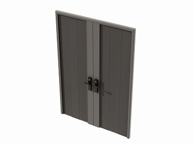 Cast Aluminum Door Metal Double Door Entry Double Door Entry Door Aluminum Alloy Door 3d model