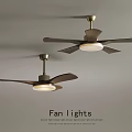 Elegant Modern Fan Lights With Bronze Blades And Ceiling Mounted Lighting Design