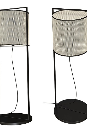 macao retro metal floor lamp 18 3d model