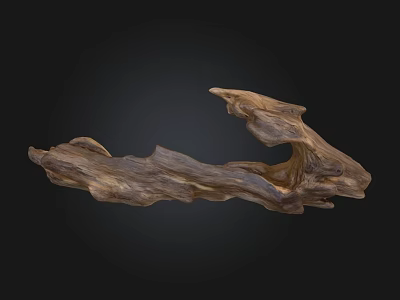 Natural Stone Wood Decorative Sculpture With Unique Shape And Natural Texture 3d model