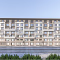 New Chinese-style Residential Building Multi-storey Residence 3d model