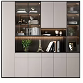 Modern bookcase combination 3d model