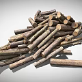 Natural Arbor Tree Logs Stacked Pile Of Freshly Cut Wooden Timber