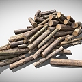 Wood Tree Wood Tree Wood Pile Firewood Pile Scanning Tree 3d model