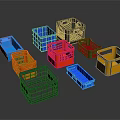 Colorful Plastic Storage Baskets And Rectangular Containers For Household Organization