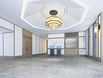 New Chinese-style foyer 3d model