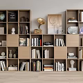 Bookcase Bookshelf Ornaments Book Decorative Cabinet 3d model