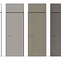 Modern Hinged Doors in Various Colors and Wood Textures for Interior Design with Metal Handles
