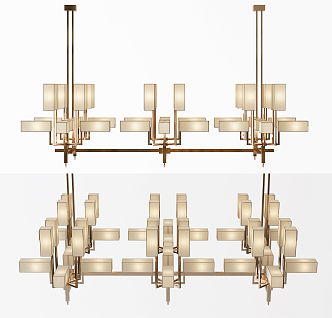 New Chinese Chandelier Living Room Chandelier Restaurant Chandelier Lobby Chandelier Villa Chandelier Tooling Chandelier 3d model