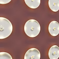 Minimalist Modern Wall Lamp With Round Brushed Metal Design And Soft Warm Light Glow