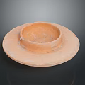 Rustic Handcrafted Earthenware Bowl With Wide Rim And Natural Textured Surface