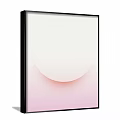 Smartphone Screen With White Pink Gradient Background Black Frame And Gray Surroundings 3d model
