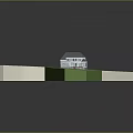 Detached House With Gray Roof White Walls And Green Lawn Surrounded By Curved Pathway
