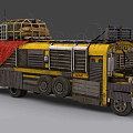 INDUSTRIAL LOFT TRAIN BUS TRAIN BUS BUS DABY CAR TRANSPORTATION 3d model