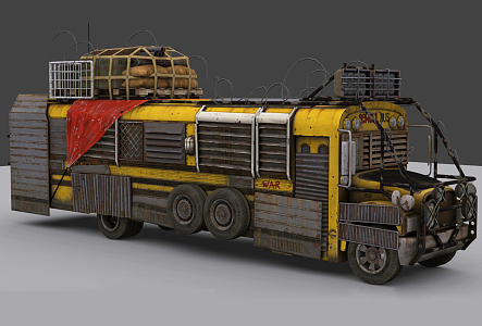 INDUSTRIAL LOFT TRAIN BUS TRAIN BUS DABY CAR TRANSPORTATION 3d model