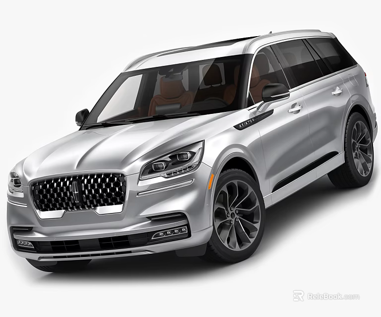 Silver Luxury Modern SUV With Signature Grille Sleek Body Lines And Black Wheels 3d model 