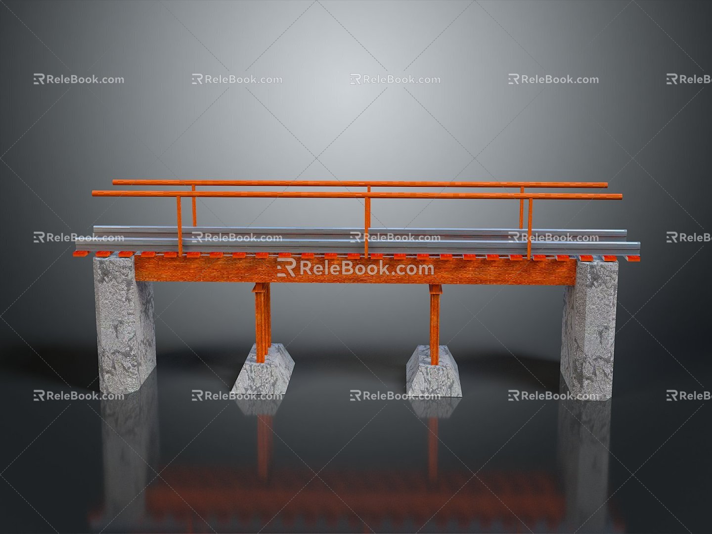 Tracks Cartoon Tracks Animation Tracks Railways Realistic Railways 3d model