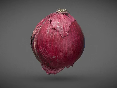 Fresh Red Onion With Vibrant Purple Skin And Natural Texture 3d model
