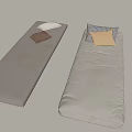 Stylish Upholstered Bed Mattresses In Gray And Beige With Decorative Pillows