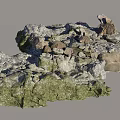 Decorative Natural Rockery Stones With Varied Sizes And Mossy Surfaces For Garden Landscaping