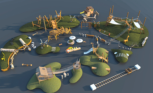 Modern amusement facilities Children's amusement facilities 3d model