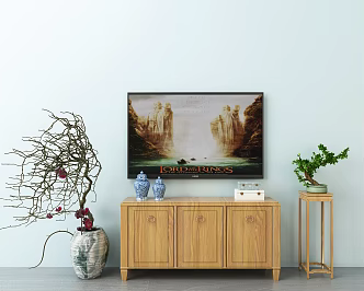 New Chinese TV Cabinet TV Cabinet Decoration 3d model