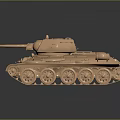 Golden Metallic Tank Model With Turret Tracks And Dark Background Reflection 3d model