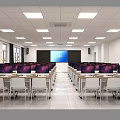 Modern Classroom Computer Classroom 3d model