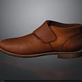 Classic Red Leather Casual Shoes with Strap Design for Daily Use